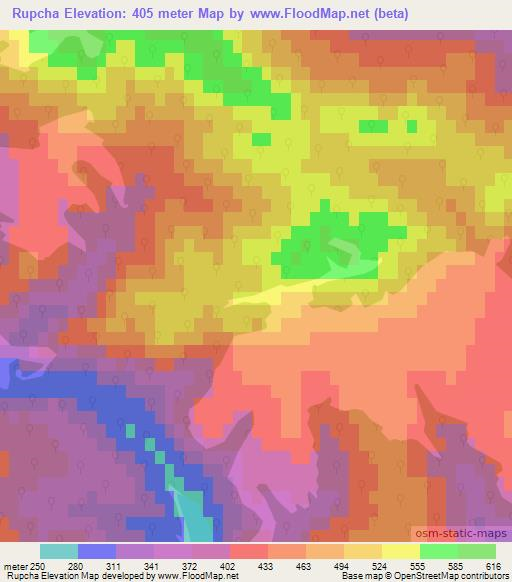 Rupcha,Bulgaria Elevation Map