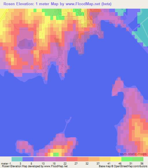 Rosen,Bulgaria Elevation Map