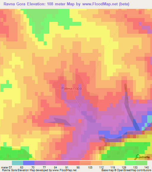 Ravna Gora,Bulgaria Elevation Map