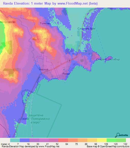 Ravda,Bulgaria Elevation Map