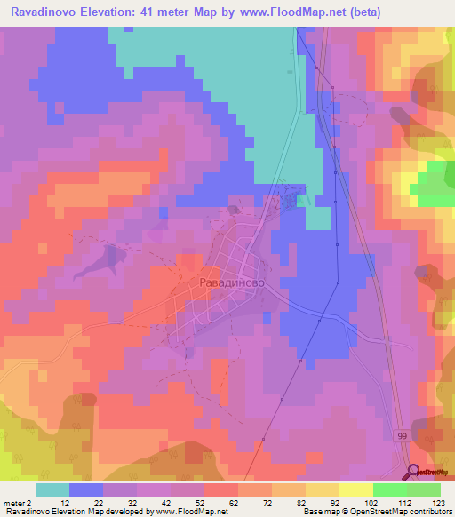 Ravadinovo,Bulgaria Elevation Map