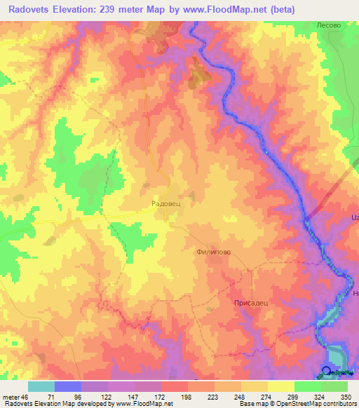 Radovets,Bulgaria Elevation Map