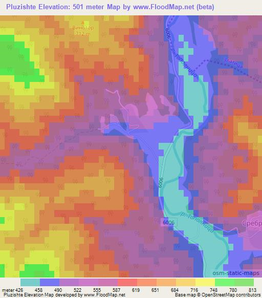 Pluzishte,Bulgaria Elevation Map