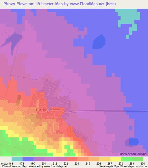 Pitovo,Bulgaria Elevation Map