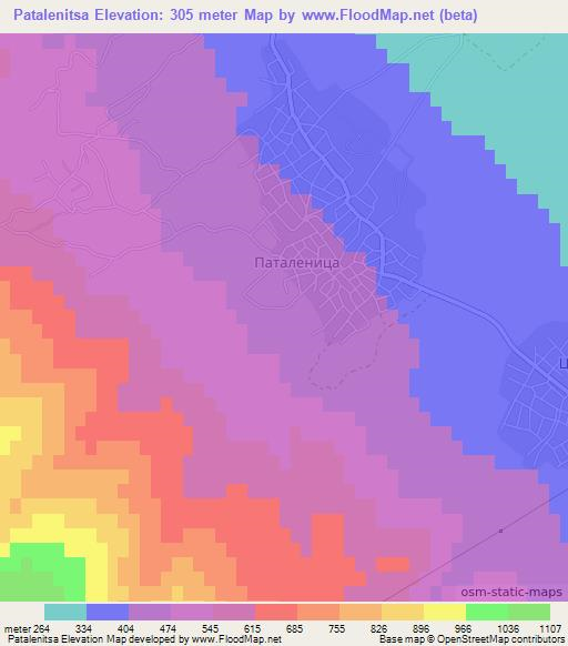 Patalenitsa,Bulgaria Elevation Map