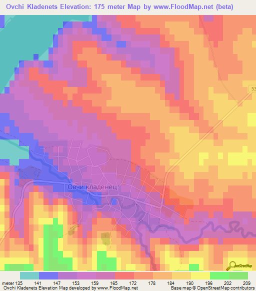 Ovchi Kladenets,Bulgaria Elevation Map