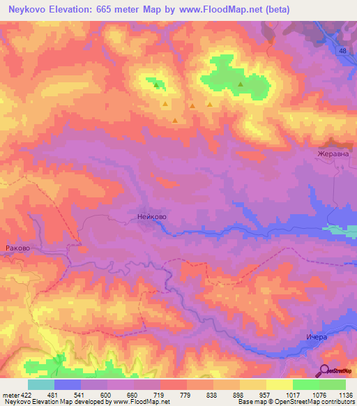 Neykovo,Bulgaria Elevation Map