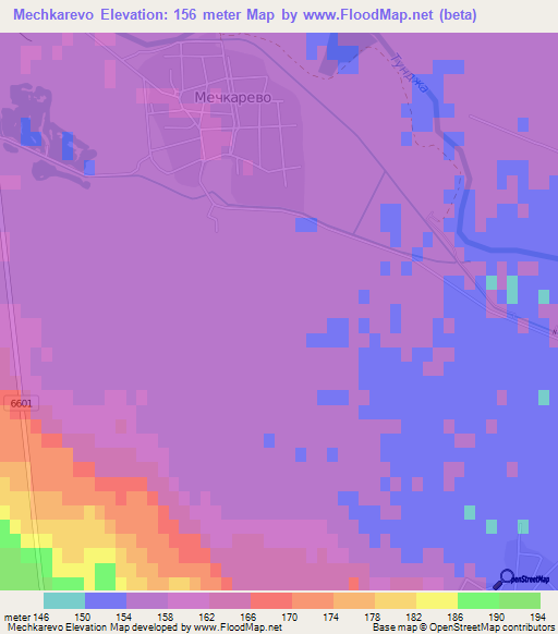 Mechkarevo,Bulgaria Elevation Map