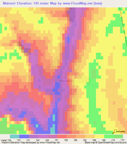 Malomir,Bulgaria Elevation Map