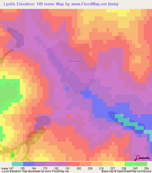 Lyulin,Bulgaria Elevation Map