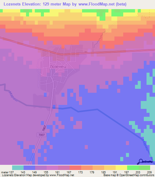 Lozenets,Bulgaria Elevation Map