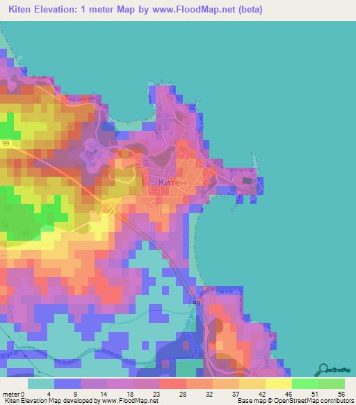 Kiten,Bulgaria Elevation Map