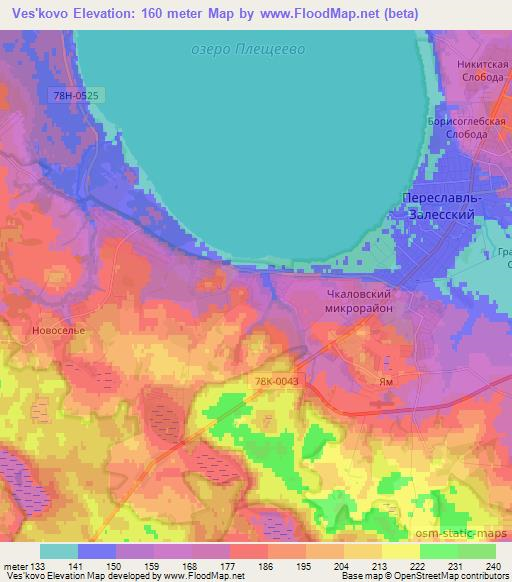 Ves'kovo,Russia Elevation Map