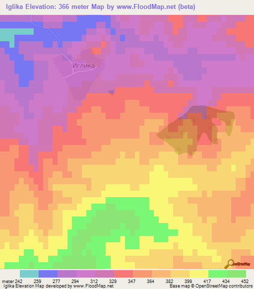 Iglika,Bulgaria Elevation Map