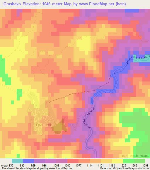 Grashevo,Bulgaria Elevation Map