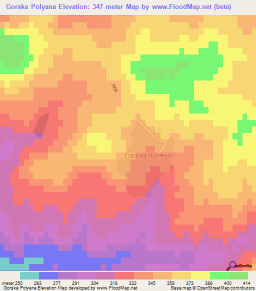 Gorska Polyana,Bulgaria Elevation Map