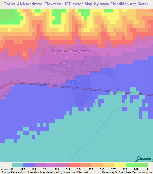 Gorno Aleksandrovo,Bulgaria Elevation Map