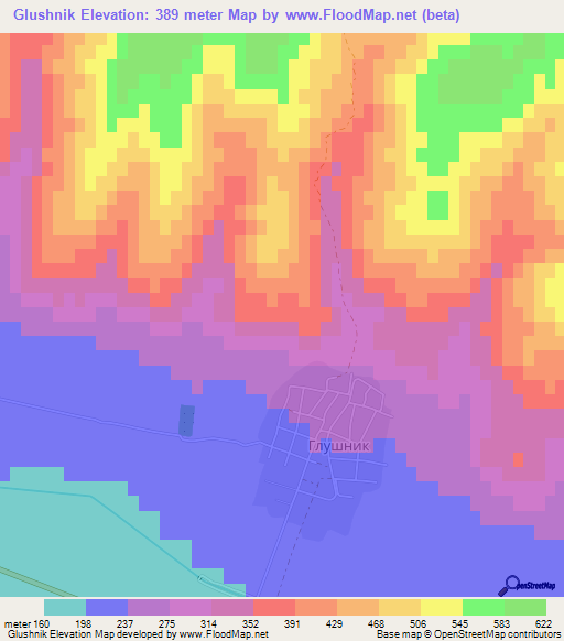 Glushnik,Bulgaria Elevation Map