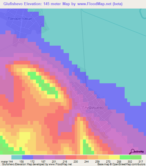 Glufishevo,Bulgaria Elevation Map