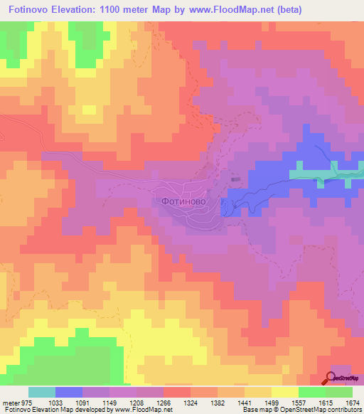 Fotinovo,Bulgaria Elevation Map