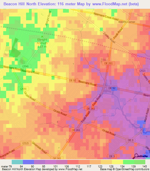 Beacon Hill North,US Elevation Map