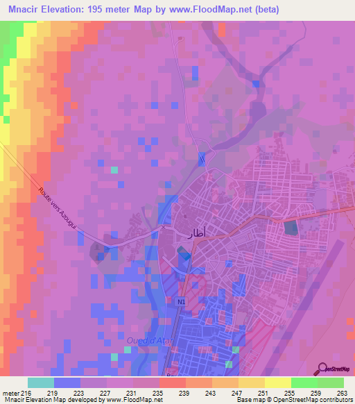 Elevation Of Mnacirmauritania Elevation Map Topography Contour