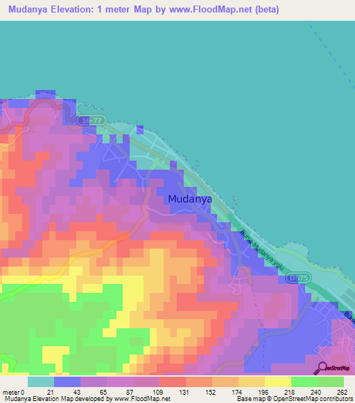 Mudanya,Turkey Elevation Map