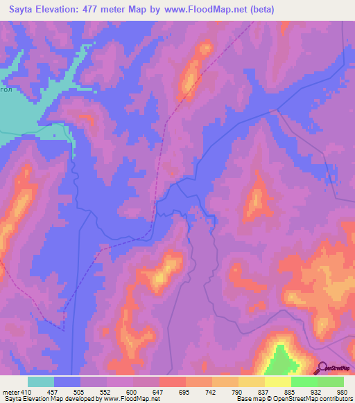 Sayta,Russia Elevation Map