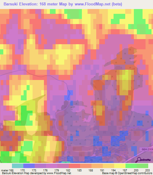 Barsuki,Russia Elevation Map