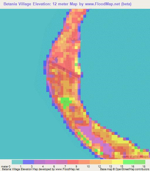 Betania Village,Kiribati Elevation Map