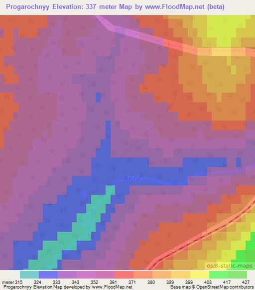 Progarochnyy,Russia Elevation Map