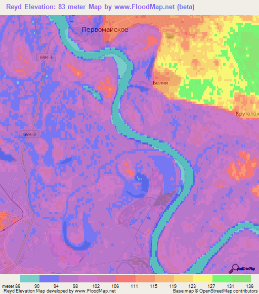 Reyd,Russia Elevation Map