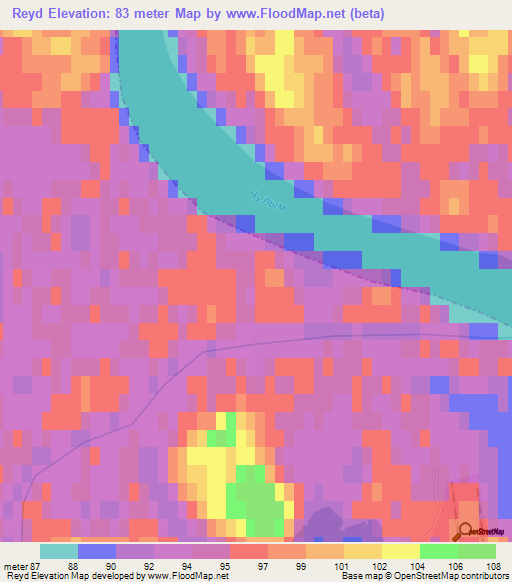 Reyd,Russia Elevation Map