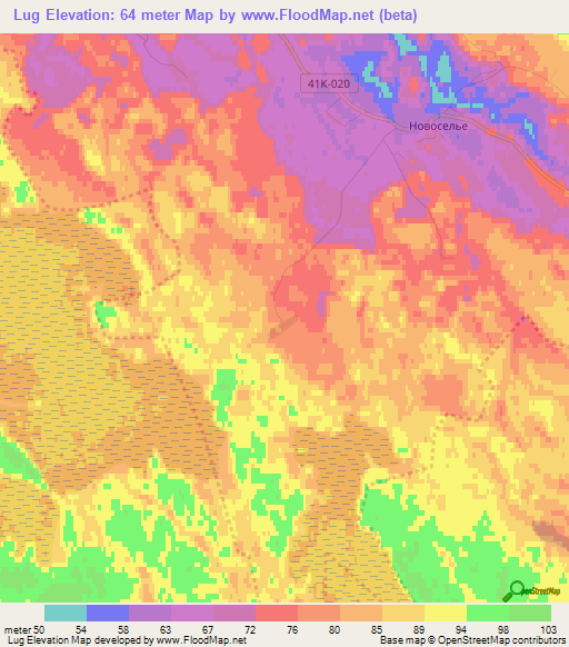 Lug,Russia Elevation Map