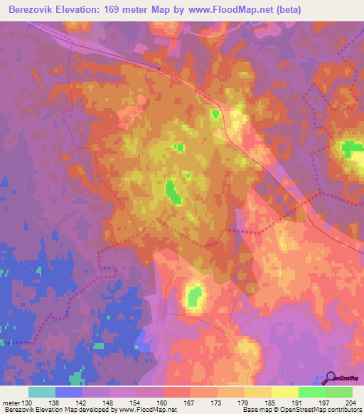 Berezovik,Russia Elevation Map