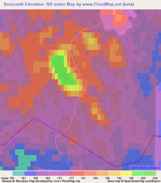 Berezovik,Russia Elevation Map