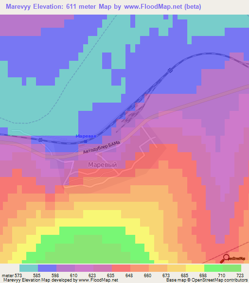 Marevyy,Russia Elevation Map