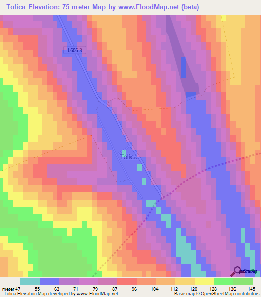 Tolica,Moldova Elevation Map