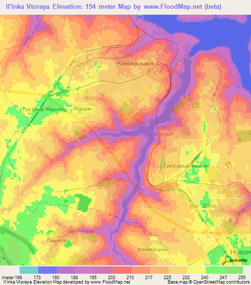 Il'inka Vtoraya,Russia Elevation Map