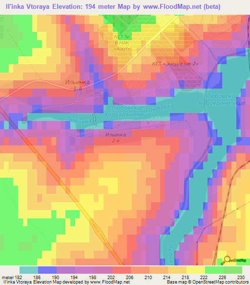 Il'inka Vtoraya,Russia Elevation Map