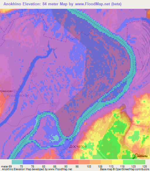 Anokhino,Russia Elevation Map