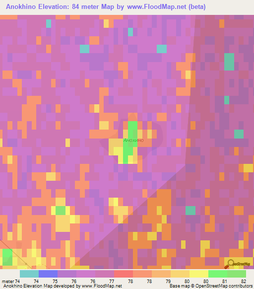 Anokhino,Russia Elevation Map