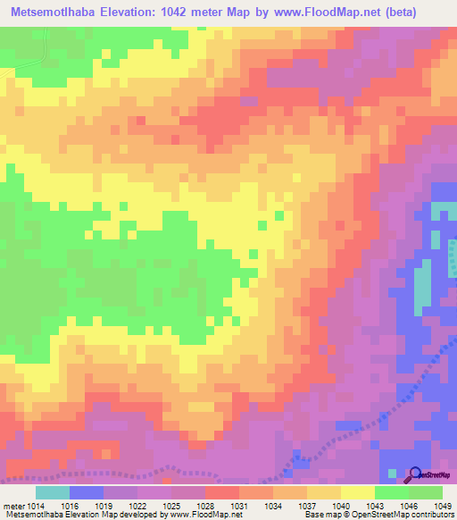 Elevation Of Metsemotlhaba,botswana Elevation Map, Topography, Contour