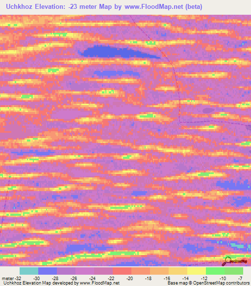 Uchkhoz,Russia Elevation Map