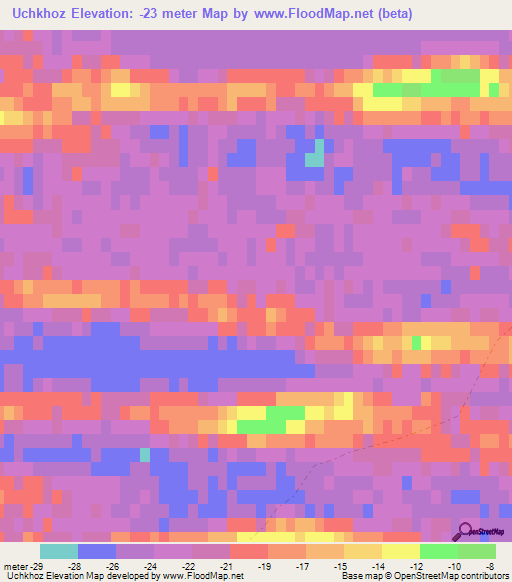 Uchkhoz,Russia Elevation Map