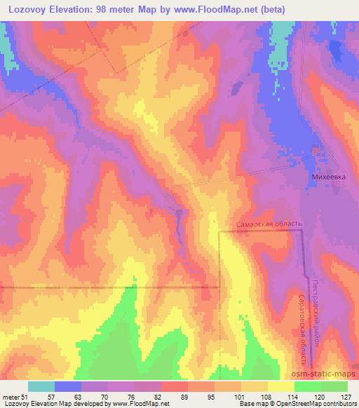 Lozovoy,Russia Elevation Map