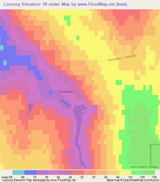 Lozovoy,Russia Elevation Map