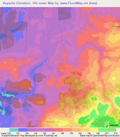 Knyazhe,Russia Elevation Map