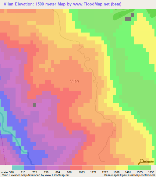 Vilan,Albania Elevation Map