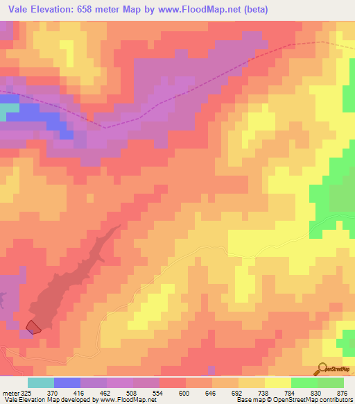 Vale,Albania Elevation Map